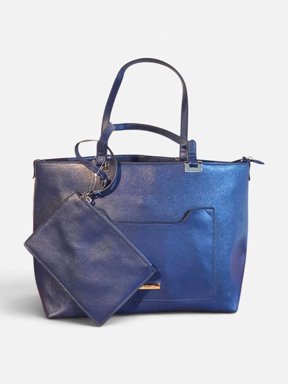 Jones New York Navy Tote with Removable Pouch